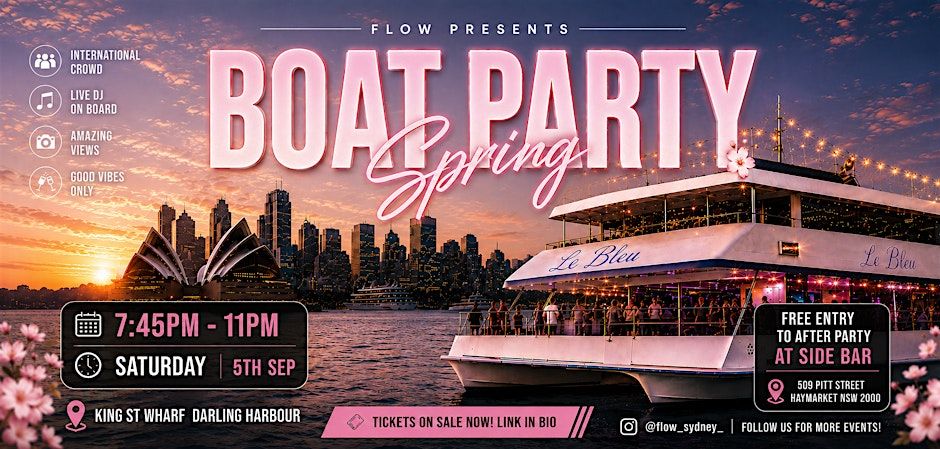 FLOW Boat Party + FREE Club Ticket (After Party)